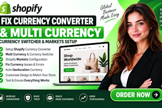 fix shopify currency converter, multi currency, currency switcher, markets setup