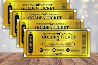design professional golden tickets