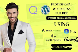 design  wp website themify thrive architect oxygen builder