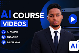 create ai elearning course videos