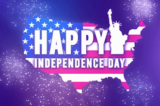 create 4th of july usa independence day greeting video