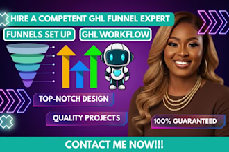 be your gohighlevel expert for workflow, funnel, ai and saas setup