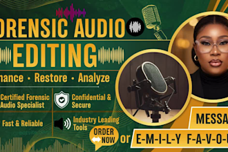 do forensic audio editing, cleanup, audio restoration, detect background noise