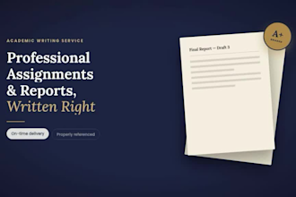 write professional assignments and reports