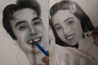 draw a realistic charcoal portrait sketch from your photo