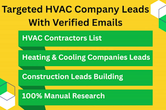 provide targeted hvac company leads with verified emails