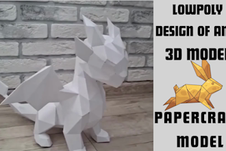 build low poly geometric objects, masks and wearable papercraft templates