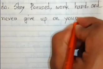 provide neat handwritten notes and calligraphy in english and bengali