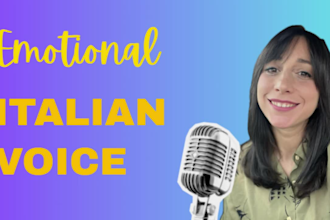 do italian female voice over for ads, and branding videos