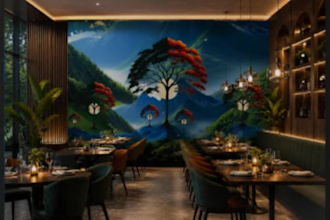 design custom luxury wallpaper wall art mural for home office restaurant