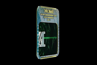 create premium 3d nft trading card, collectibles and animation