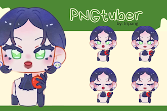 draw pngtuber character for veadotube and other reactive