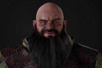 remake 3d game character,ue5 modular armor,retopologize asset,skin texture,rig3d