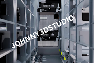 offer 3d industrial animation, 3d robotic factory warehouse automation video