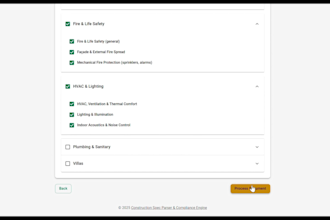 build ai code compliance and building regulation checklist system
