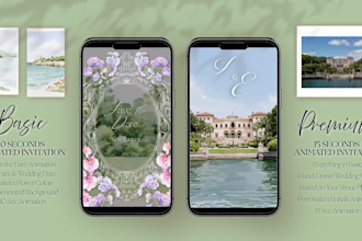 animate a custom wedding venue invitation