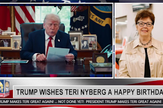 make a happy birthday breaking news video from president donald trump