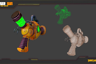 create stylized 3d game props with custom textures