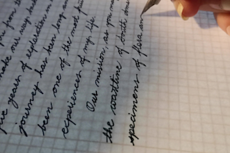 handwrite letters in a natural handwriting style