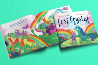 kids book trailer with 3d page flip animation and children book promotion video