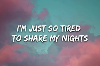create a professional eye catching hand drawn lyrics video