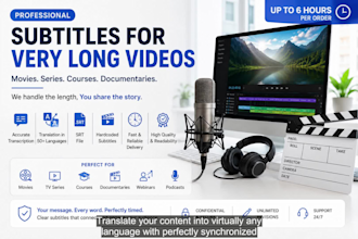 subtitle and translate long videos into any language