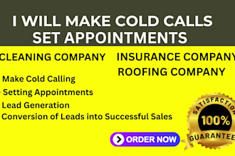 be expert cold caller and appointment setter for your company