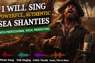sing powerful sea shanties and pirate folk songs