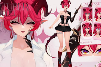 design and rig live2d vtuber model live 2d vtuber avatar anime 2d vtuber model