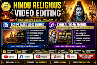 professionally edit hindu religious videos and devotional mantra bhajan songs