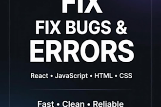 fix react javascript HTML CSS and frontend bugs