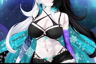 design and rig live2d vtuber model,  2d vtuber model vtuber avatar vtube studio