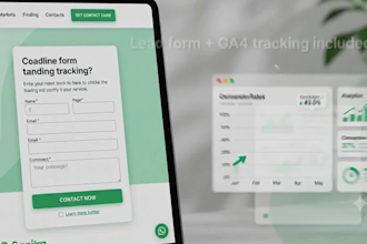 design a high converting landing page with tracking setup