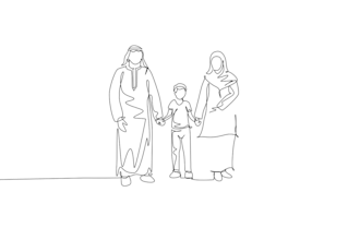 animate a continuous line art