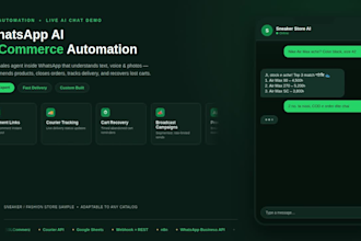 build a whatsapp ai agent for ecommerce using n8n