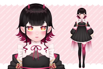 create custom live2d vtuber model, live2d rigging 2d vtuber avatar for streaming
