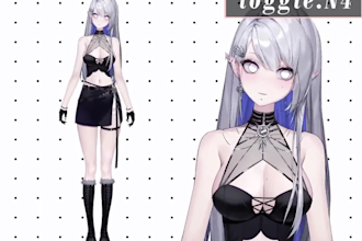 rig and design vtuber character live2d vtube studio vtuber model live2d vtuber