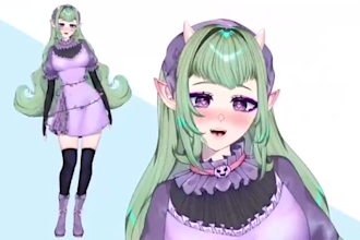 design and rig live2d vtuber model 2d vtuber anime vtuber model art commission
