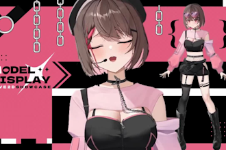 design live 2d vtuber model, 2d model,  vtuber rigging, vtuber commission