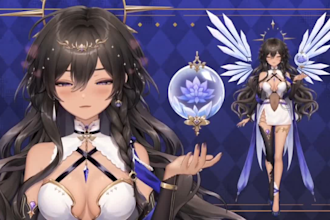 draw live2d vtuber model, chibi 2d vtuber, nsfw live2d rigging, streaming avatar