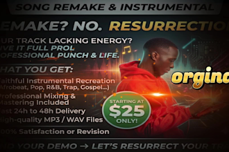 make or remake instrumental of any song