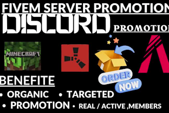 discord advertising, discord server promotion, fivem, minecraft server promotion