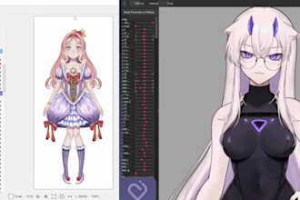 create live2d vtuber, chibi vtuber, vrchat avatar and furry 3d model