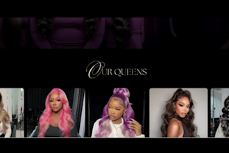 design hair extension website hair extension shopify store wix hair extension