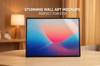create realistic t shirt and wall art mockups
