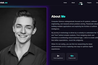 create a modern responsive portfolio website