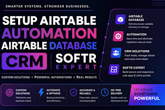 setup airtable automation airtable database crm softr expert