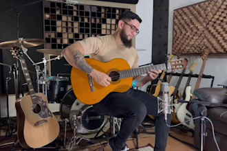 record classical guitar lines for your song