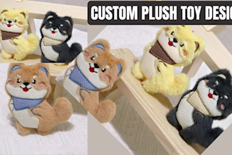 custom plush furr toy keychain design plushie crochet amigurumi stuffed animal