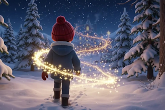create 3d pixar style christmas ai video kids cartoon style christmas ai video